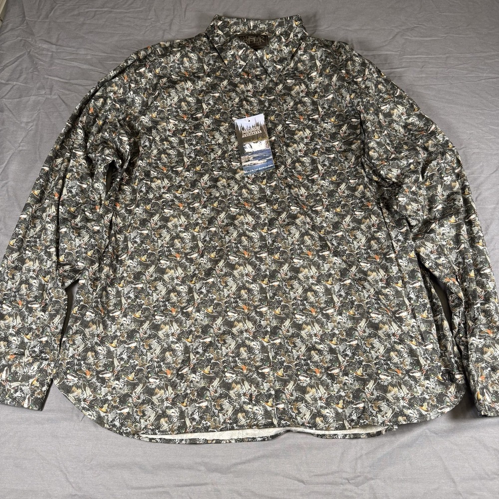Madison Creek Outfitters Shirt XL All Over Duck Hunting Print Western New